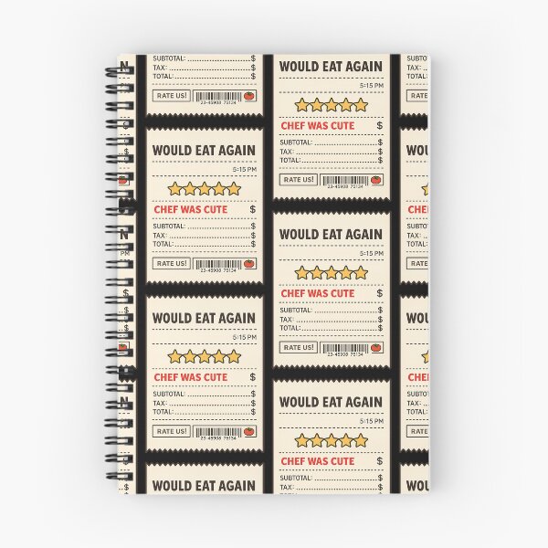 Item preview, Would Eat Again Chef Was Cute Funny Restaurant Receipt designed and sold by TeeTimeTreasure.