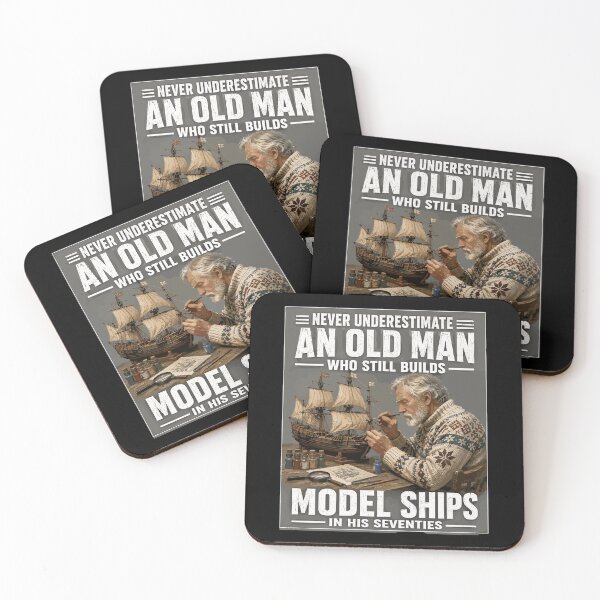 Item preview, Never Underestimate An Old Man Who Still Builds Model Ships In His Seventies designed and sold by yoddel.