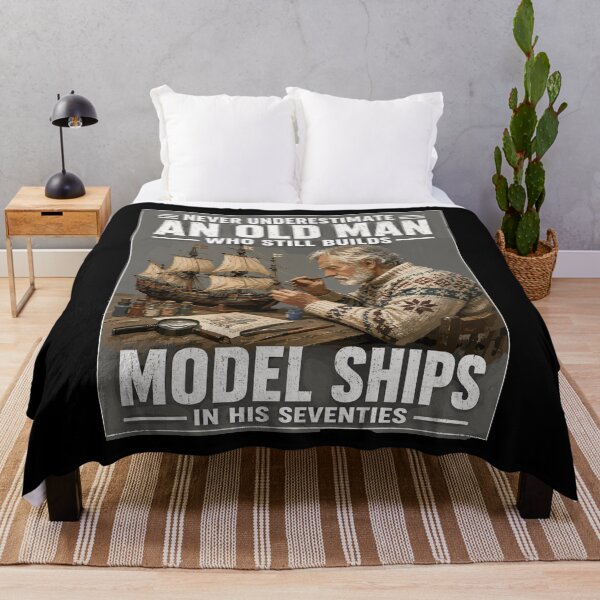 Item preview, Never Underestimate An Old Man Who Still Builds Model Ships In His Seventies designed and sold by yoddel.