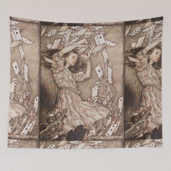 Item preview, Alice in Wonderland falling cards by Arthur Rackham designed and sold by Vintage Designs +.