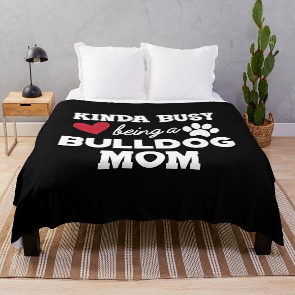 Item preview, Kinda Busy Being A Bulldog Mom Heart Paw Print designed and sold by SoyLamderma.