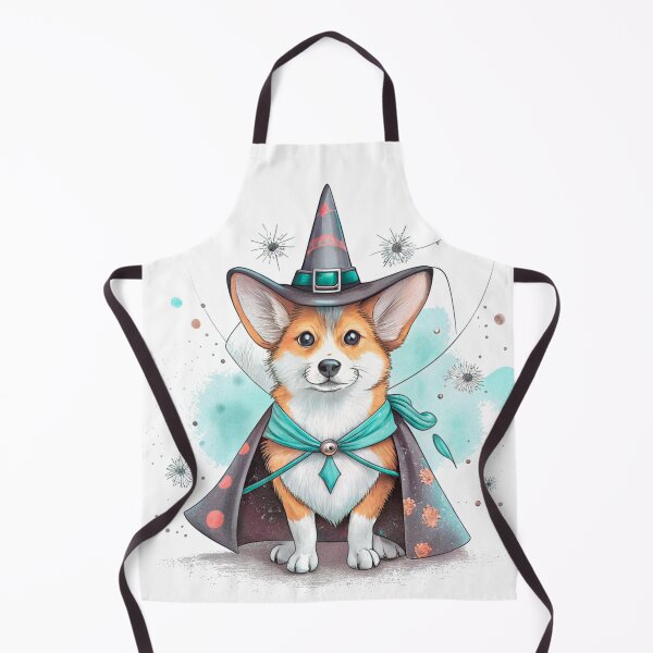 Item preview, Cute Witch Corgi Magic Wizard Halloween Dog Art designed and sold by iPrintPaws.