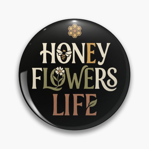 Item preview, Honey Flowers Life | Premium Bee Nature Typography designed and sold by Amr Darwish Graphic designer.