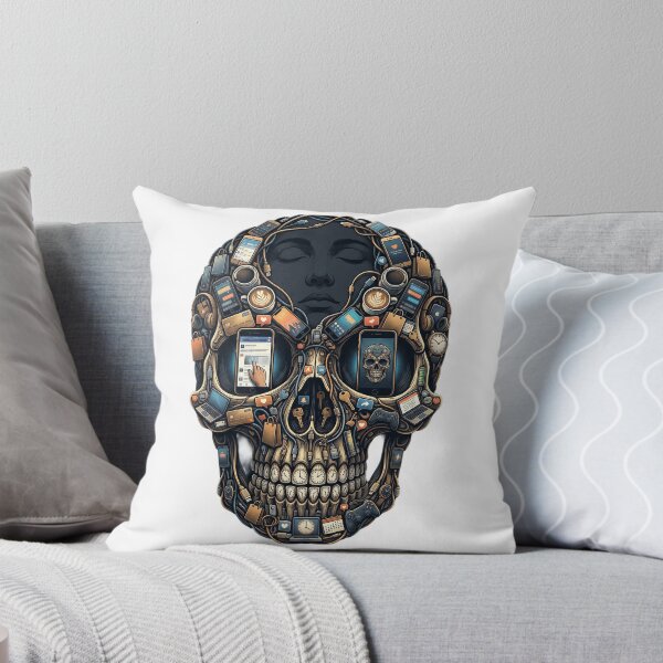 Item preview, Cyber Junkie Skull - Digital Overload Art Print designed and sold by Good-moods.