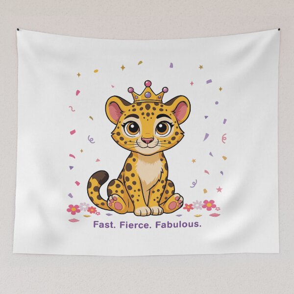 Item preview, Fabulous Cheetah Princess - Cute Birthday Cub Graphic designed and sold by ArthousePromos.