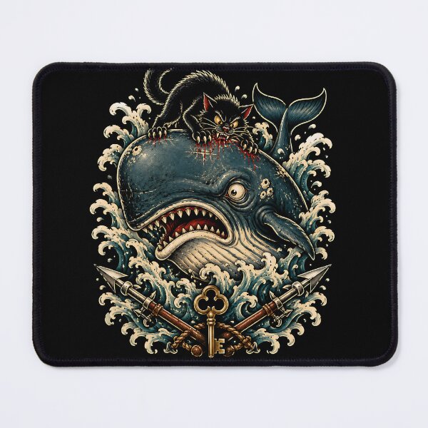 Item preview, Black Cat Whale Ocean Adventure designed and sold by JasKei-Designs.