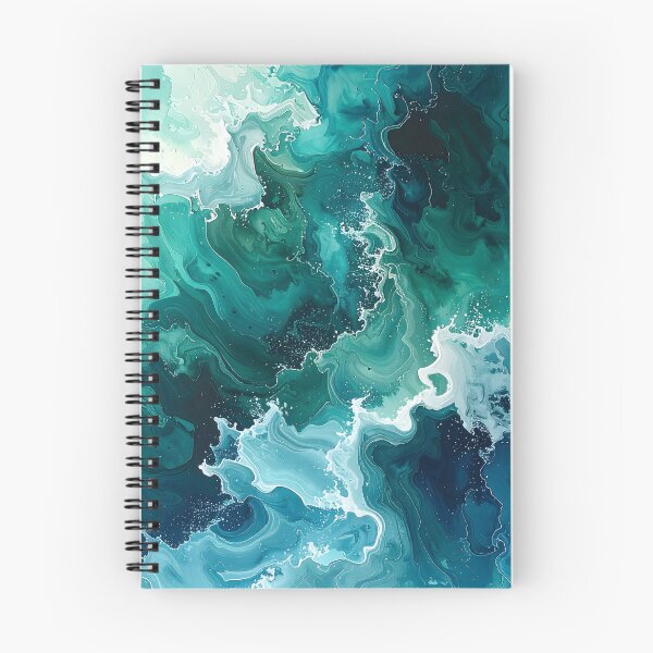 Item preview, Dynamic Emerald Sea Foam Ocean Waves designed and sold by BetweenForms.