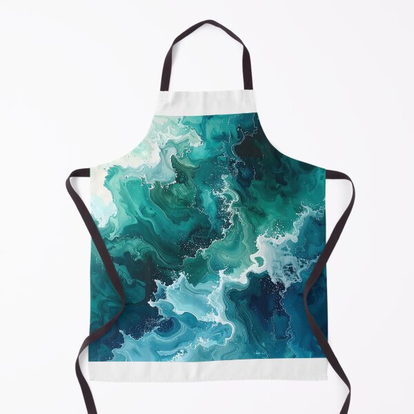 Item preview, Dynamic Emerald Sea Foam Ocean Waves designed and sold by BetweenForms.