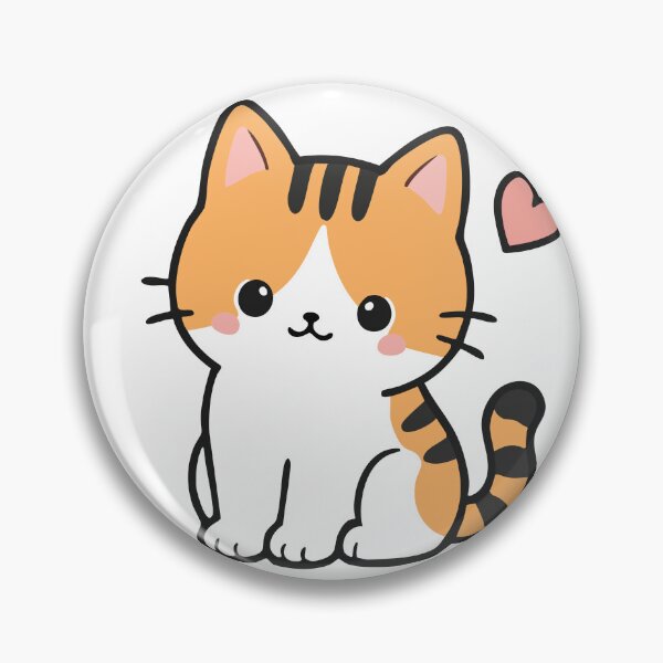 Item preview, Kawaii Cute Orange Tabby Cat With Heart designed and sold by VectorForge Studio.