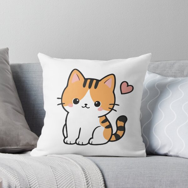 Item preview, Kawaii Cute Orange Tabby Cat With Heart designed and sold by VectorForge Studio.