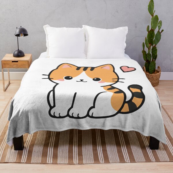Item preview, Kawaii Cute Orange Tabby Cat With Heart designed and sold by VectorForge Studio.