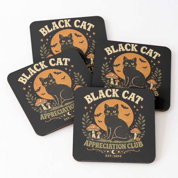 Item preview, Black Cat Appreciation Club | Vintage Autumn Cat Graphic designed and sold by TAGITG111.