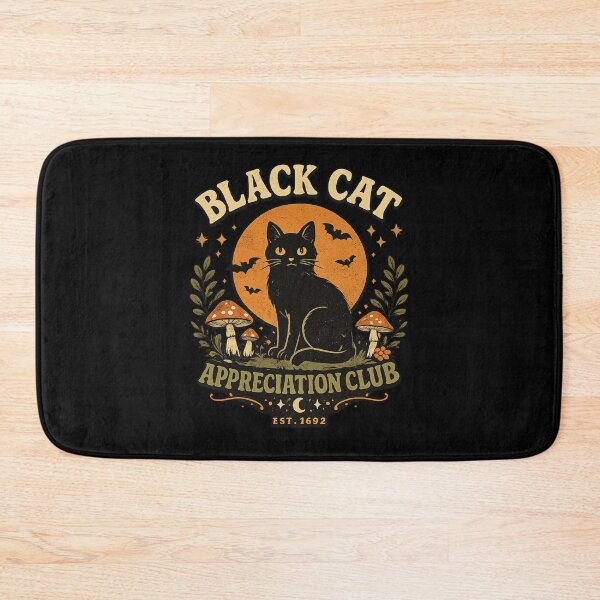 Item preview, Black Cat Appreciation Club | Vintage Autumn Cat Graphic designed and sold by TAGITG111.