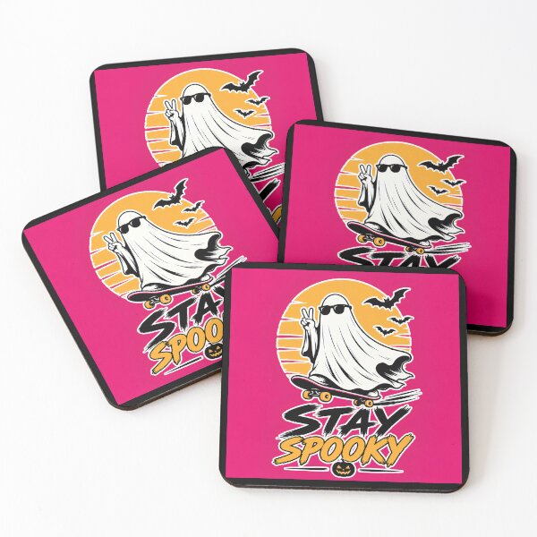 Item preview, Stay Spooky Ghost Skateboard Halloween Design designed and sold by OMdesign10.