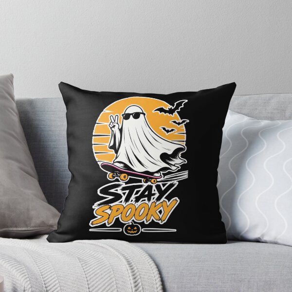 Item preview, Stay Spooky Ghost Skateboard Halloween Design designed and sold by OMdesign10.