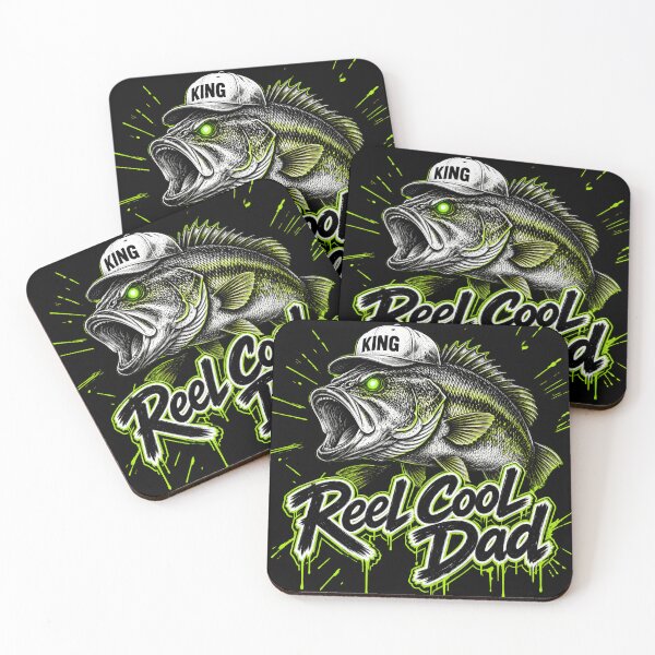 Item preview, Reel Cool Dad Bass King Fishing Design designed and sold by TshirtsOnline-.