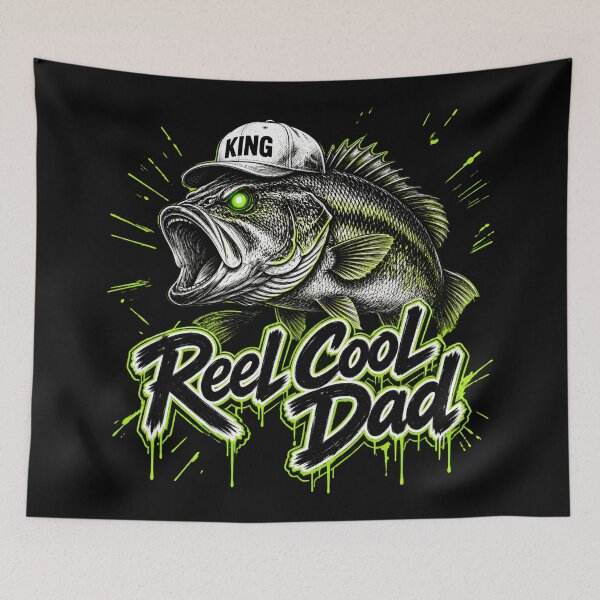 Item preview, Reel Cool Dad Bass King Fishing Design designed and sold by TshirtsOnline-.