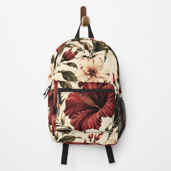 Item preview, Vintage Tropical Hibiscus – Dark Red Botanical Floral Pattern Art Print – Luxury Wall Decor designed and sold by @SHINTOSARTSTORE.