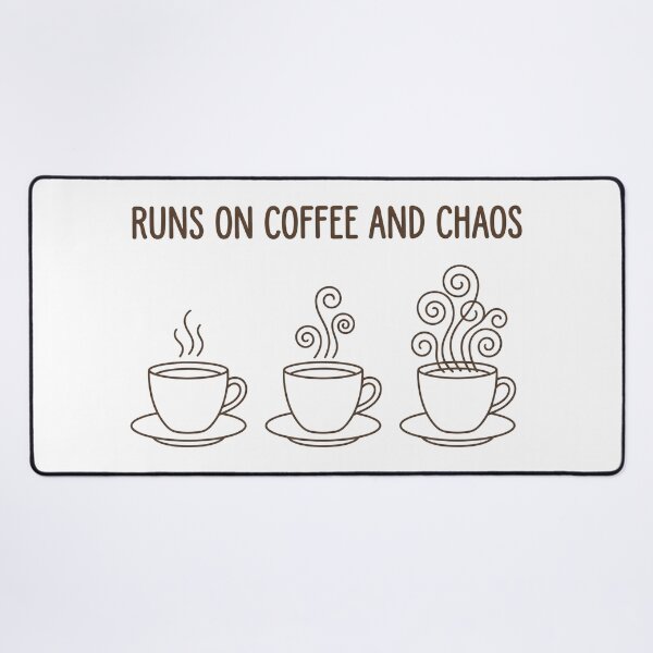 Item preview, Coffee Lover Runs on Coffee and Chaos Coffee T-Shirt designed and sold by StickerNestYou.