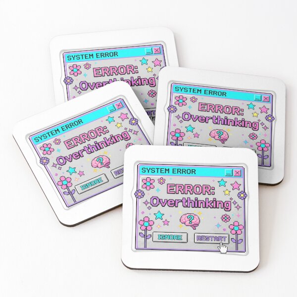 Item preview, Funny Error Overthinking Y2K Retro Computer Pop Up designed and sold by EmrYldrn.