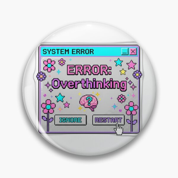 Item preview, Funny Error Overthinking Y2K Retro Computer Pop Up designed and sold by EmrYldrn.