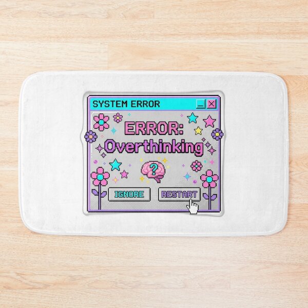 Item preview, Funny Error Overthinking Y2K Retro Computer Pop Up designed and sold by EmrYldrn.