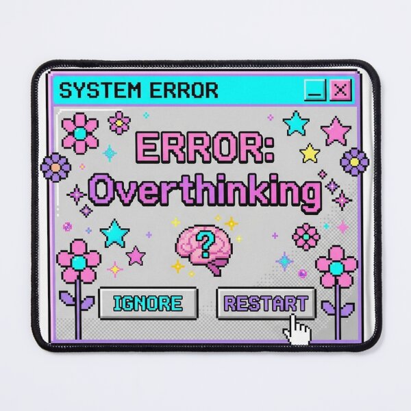 Item preview, Funny Error Overthinking Y2K Retro Computer Pop Up designed and sold by EmrYldrn.