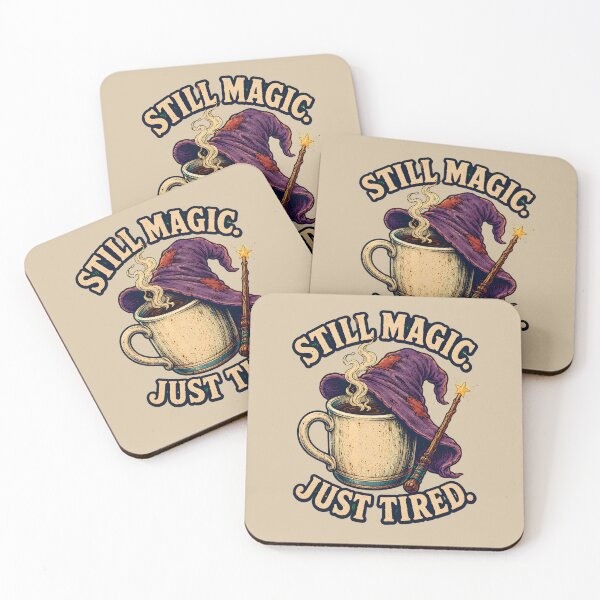 Item preview, Still Magic, Just Tired – Witchy Coffee Fantasy Design designed and sold by VioVibe.