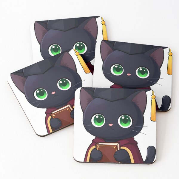 Item preview, Black Cat Scholar with Mortarboard designed and sold by IllumeInk.
