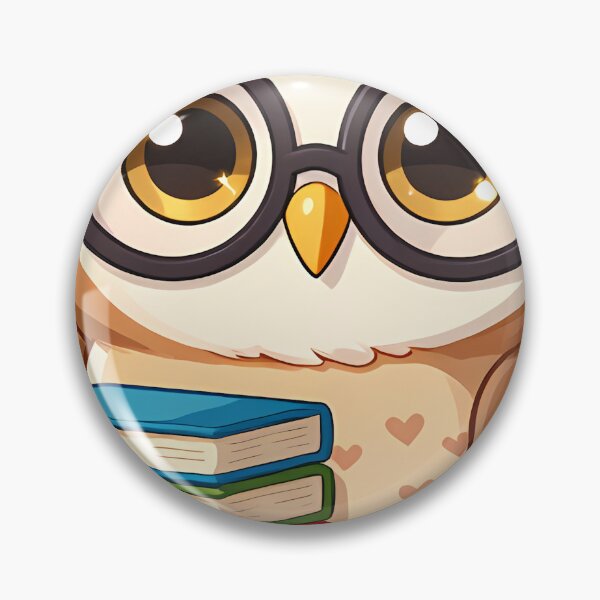Item preview, Owl with Round Glasses and Stack of Books designed and sold by pumsquare.