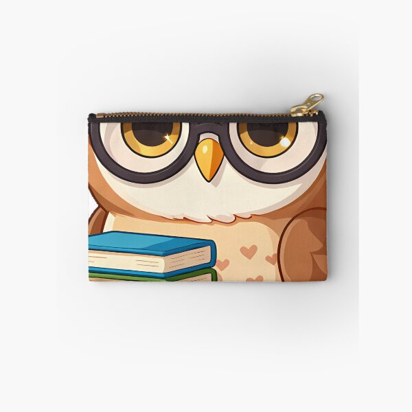 Item preview, Owl with Round Glasses and Stack of Books designed and sold by pumsquare.