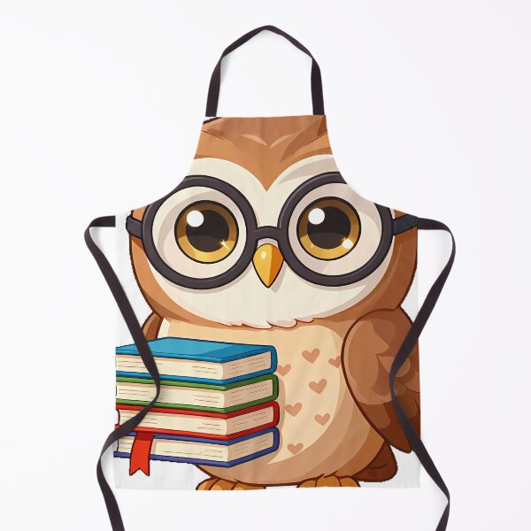 Item preview, Owl with Round Glasses and Stack of Books designed and sold by pumsquare.
