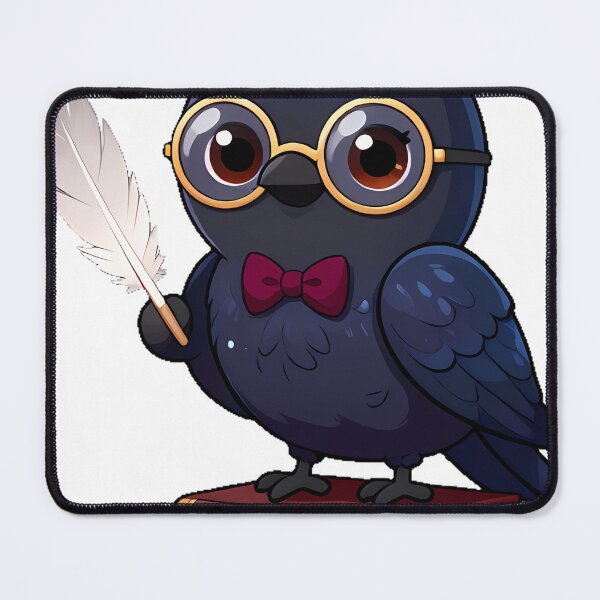 Item preview, Raven Professor with Round Spectacles designed and sold by IllumeInk.