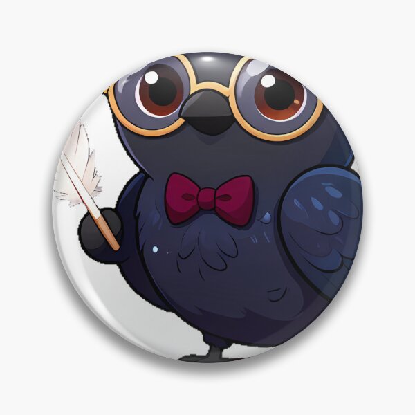 Item preview, Raven Professor with Round Spectacles designed and sold by IllumeInk.