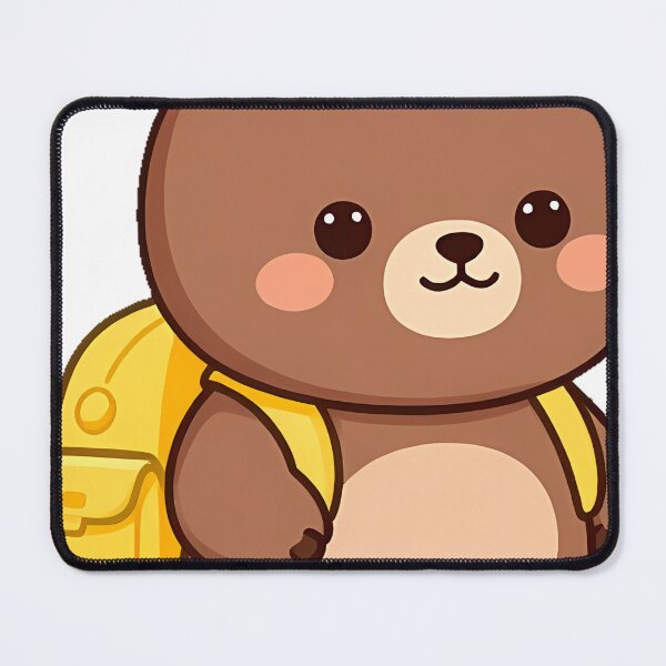 Item preview, Bear Cub with Yellow Backpack designed and sold by pumsquare.