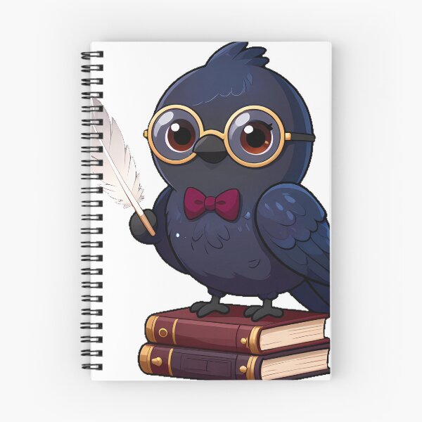 Item preview, Raven Professor with Round Spectacles designed and sold by IllumeInk.
