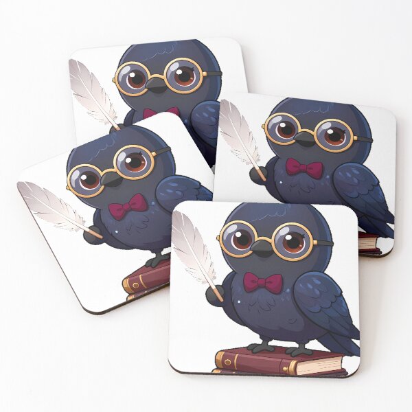 Item preview, Raven Professor with Round Spectacles designed and sold by IllumeInk.