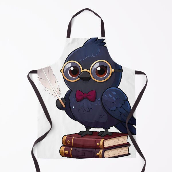 Item preview, Raven Professor with Round Spectacles designed and sold by IllumeInk.