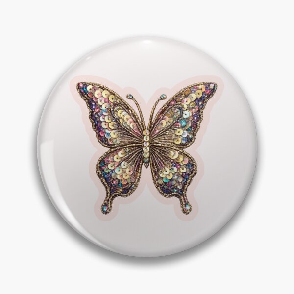 Item preview, Soft Pink Glittering Sequin Butterfly  designed and sold by PamLeeDesign.