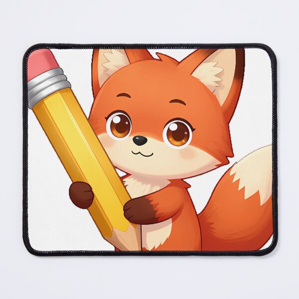 Item preview, Fox with Giant Pencil designed and sold by pumsquare.