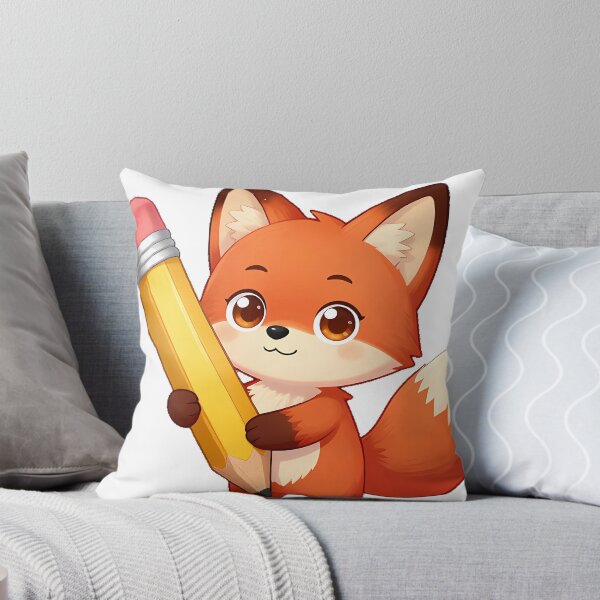 Item preview, Fox with Giant Pencil designed and sold by pumsquare.