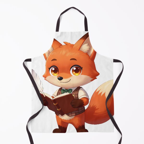 Item preview, Fox Student with Tweed Vest and Quill designed and sold by IllumeInk.