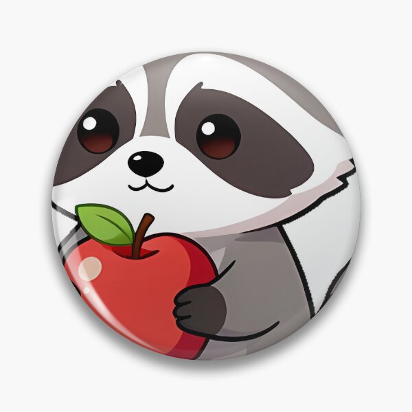 Item preview, Raccoon with Big Red Apple designed and sold by pumsquare.