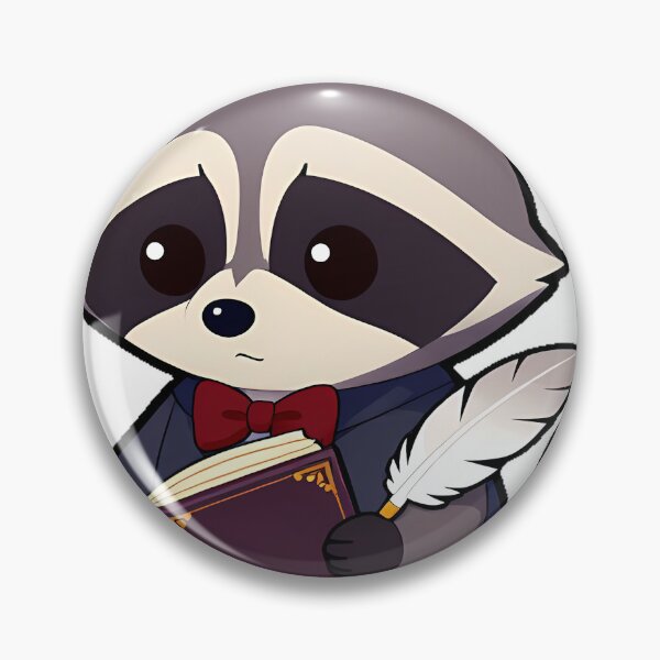 Item preview, Raccoon Scholar with Tome and Quill designed and sold by IllumeInk.