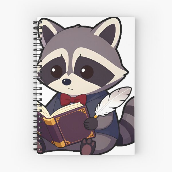 Item preview, Raccoon Scholar with Tome and Quill designed and sold by IllumeInk.