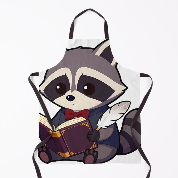 Item preview, Raccoon Scholar with Tome and Quill designed and sold by IllumeInk.