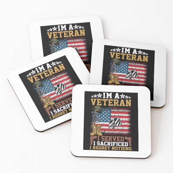 Item preview, US Armed Forces *I'M A VETERAN* I SERVED* I SACRIFICED* I REGRET NOTHING* designed and sold by MilitaryPlus.
