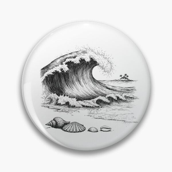 Item preview, Ocean Wave Island Seashells Surfing Beach Nature designed and sold by yoddel.