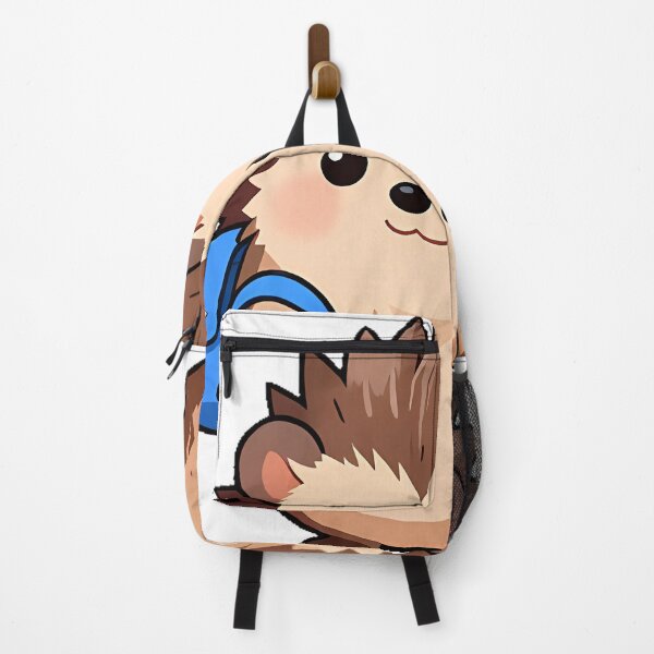 Item preview, Hedgehog with Tiny Blue Backpack designed and sold by pumsquare.