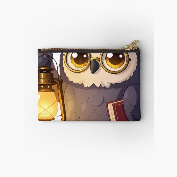 Item preview, Grey Owl Scholar with Brass Lantern designed and sold by IllumeInk.
